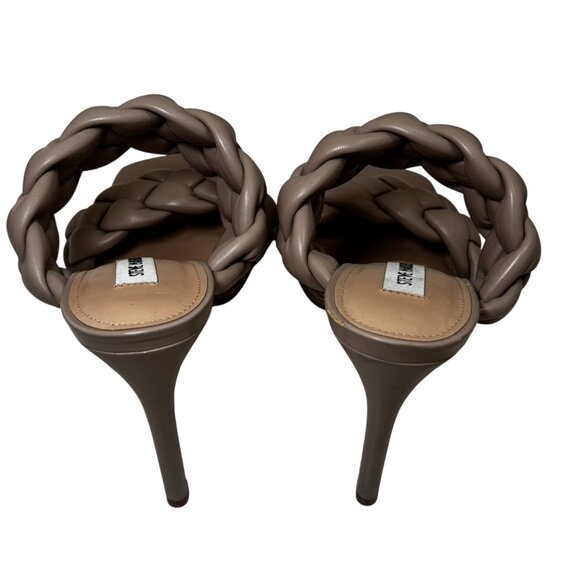 Steve Madden Kenley Women’s Sandals Leather Braided Slip On Heeled Size 9 New - Picture 5 of 6